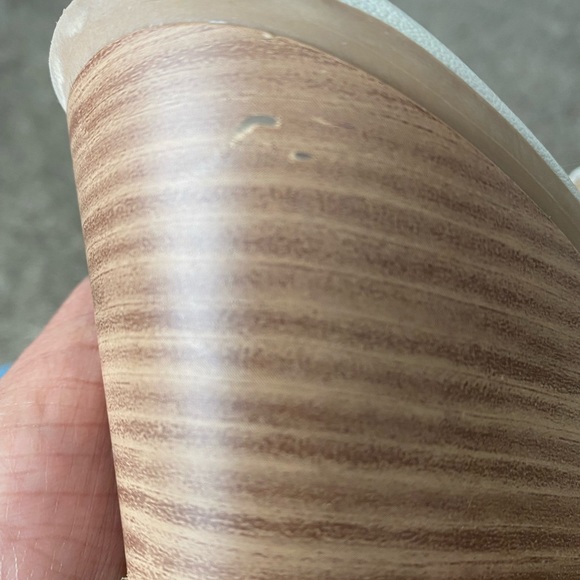 Tan cream slip on mule heel weave - Picture 7 of 8